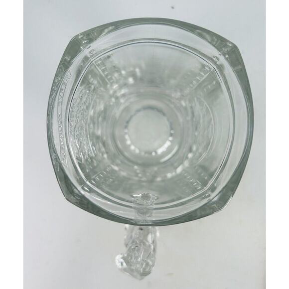 Vintage Coca Cola Christmas Santa Leaning On Vending Heavy Clear Glass Mug 1997 - Picture 12 of 13